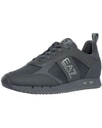 EA7 - Athletic Logo Mesh Trainers - Lyst