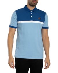 Fila - Mattia Contrast Panel Polo Shirt - Lyst