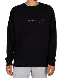 Calvin Klein Lounge Logo Sweatshirt - Black