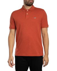 GANT - Regular Shield Pique Polo Shirt - Lyst