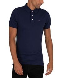 Tommy Hilfiger Original Fine Slim Polo Shirt - Blue
