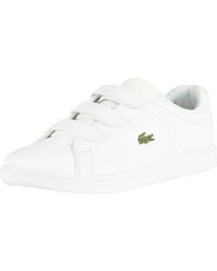 lacoste 3 strap velcro trainers