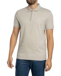 BOSS - Passer Zip Polo Shirt - Lyst