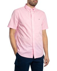 Tommy Hilfiger - Flex Poplin Solid Short Sleeved Shirt - Lyst