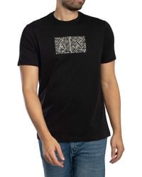 ARMANI EXCHANGE - Outline Graphic Slim T-shirt - Lyst
