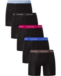Calvin Klein - 5 Pack Cotton Stretch Boxer Briefs - Lyst