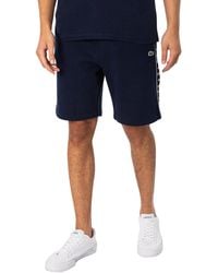 Lacoste - Logo Stripe Sweat Shorts - Lyst