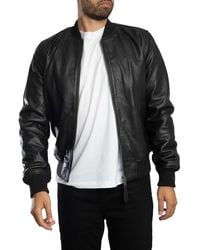 Schott Nyc - Leather Bomber Jacket - Lyst