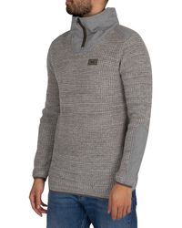 for Men Grey G-Star RAW Cotton Raw Half Zip Tweeter Knit Jumper in Grey Mens Clothing Sweaters and knitwear Zipped sweaters 
