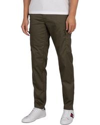 Tommy Hilfiger Wool Crest Relaxed Cargo Trousers in Green for Men | Lyst UK