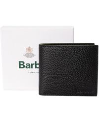 Barbour - Grain Leather Billfold Wallet - Lyst