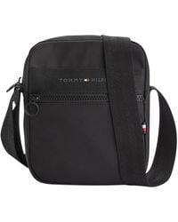 Tommy Hilfiger Denim Wallet With Shoulder Strap in Black for Men Mens Bags Messenger bags 