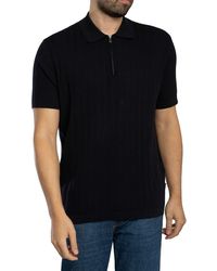 ARMANI EXCHANGE - Zip Knitted Polo Shirt - Lyst