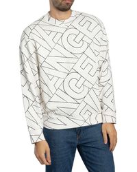 ARMANI EXCHANGE - Diagonal Lettering Sweatshirt - Lyst