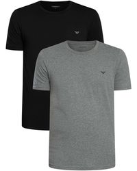 Emporio Armani - 2 Pack Lounge Crew T-shirt - Lyst
