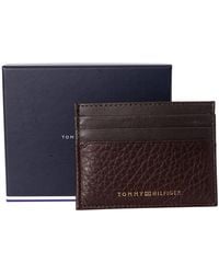 Tommy Hilfiger Oxford Slim Leather Wallet in Black for Men | Lyst