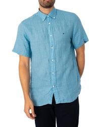 Tommy Hilfiger - Pigment Syed Linen Short Sleeved Shirt - Lyst