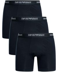 Emporio Armani - 3 Pack Stretch Boxer Briefs - Lyst