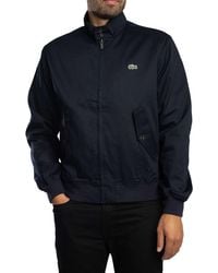 Lacoste - Water Repellent Twill Harrington Jacket - Lyst