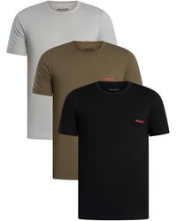 HUGO - 3 Pack Lounge T-Shirts - Lyst