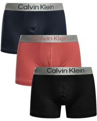 Calvin Klein - 3 Pack Brushed Microfiber Trunks - Lyst