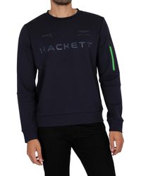 Hackett Amr Utility Pocket Sweatshirt - Blue