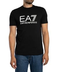 EA7 - Slim Logo Graphic T-shirt - Lyst