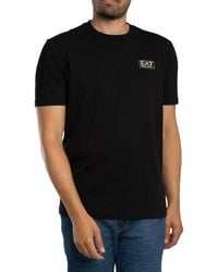 EA7 - Regular Chest Box Logo T-shirt - Lyst