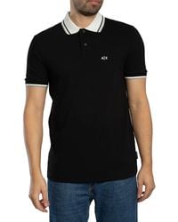 ARMANI EXCHANGE - Slim Fit Contrast Collar Polo Shirt - Lyst