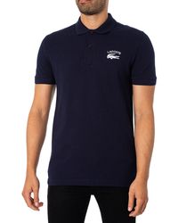Lacoste - Regular Fit Branded Stretch Cotton Polo Shirt - Lyst