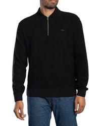 Lacoste - Polo Collar 1/4 Zip Sweatshirt - Lyst