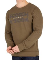 Scotch & Soda Ams Blauw Graphic Sweatshirt - Green