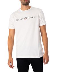 GANT - Printed Graphic T-shirt - Lyst
