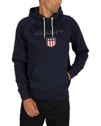 GANT Boys Shield Logo Sweat Hoodie Hooded Sweatshirt 