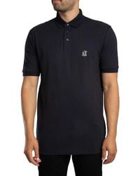 ARMANI EXCHANGE - Embroidered Logo Polo Shirt - Lyst