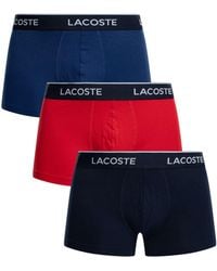 Lacoste - 3 Pack Cotton Stretch Trunks - Lyst