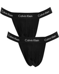 Calvin Klein 2 Pack Thongs - Black