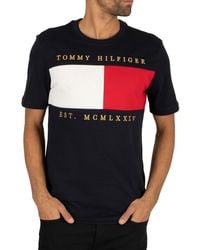 Tommy Hilfiger Flag Chest Embroidery Relax T-shirt - Black