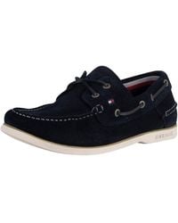 Tommy Hilfiger Classic Suede Boat Shoes - Blue