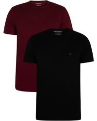Emporio Armani 2 Pack Crew T-shirts - Black