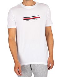 Tommy Hilfiger Lounge Graphic Stripe T-shirt - White