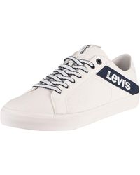 levi's jeffrey denim sneakers white