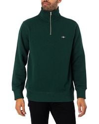 GANT - Regular Shield Half Zip Sweatshirt - Lyst
