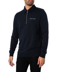 Lyle & Scott - Loopback Embroidered Collared Sweatshirt - Lyst