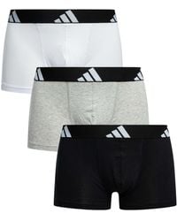 adidas - 3 Pack Active Flex Cotton Trunks - Lyst
