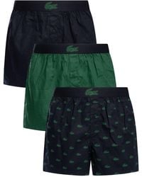 Lacoste - 3 Pack Woven Boxer Trunks - Lyst