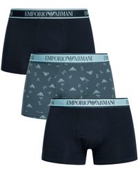 Emporio Armani - 3 Pack Trunks - Lyst