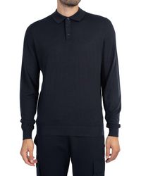 Antony Morato - Wool Blend Longsleeved Polo Shirt - Lyst