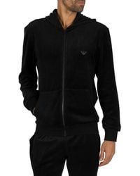 Emporio Armani Zip Hoodie - Black