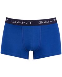 Bleu Gant Hommes Pack De 2 Tissé Boxer Shorts